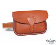 pochette ceinture cuir camel