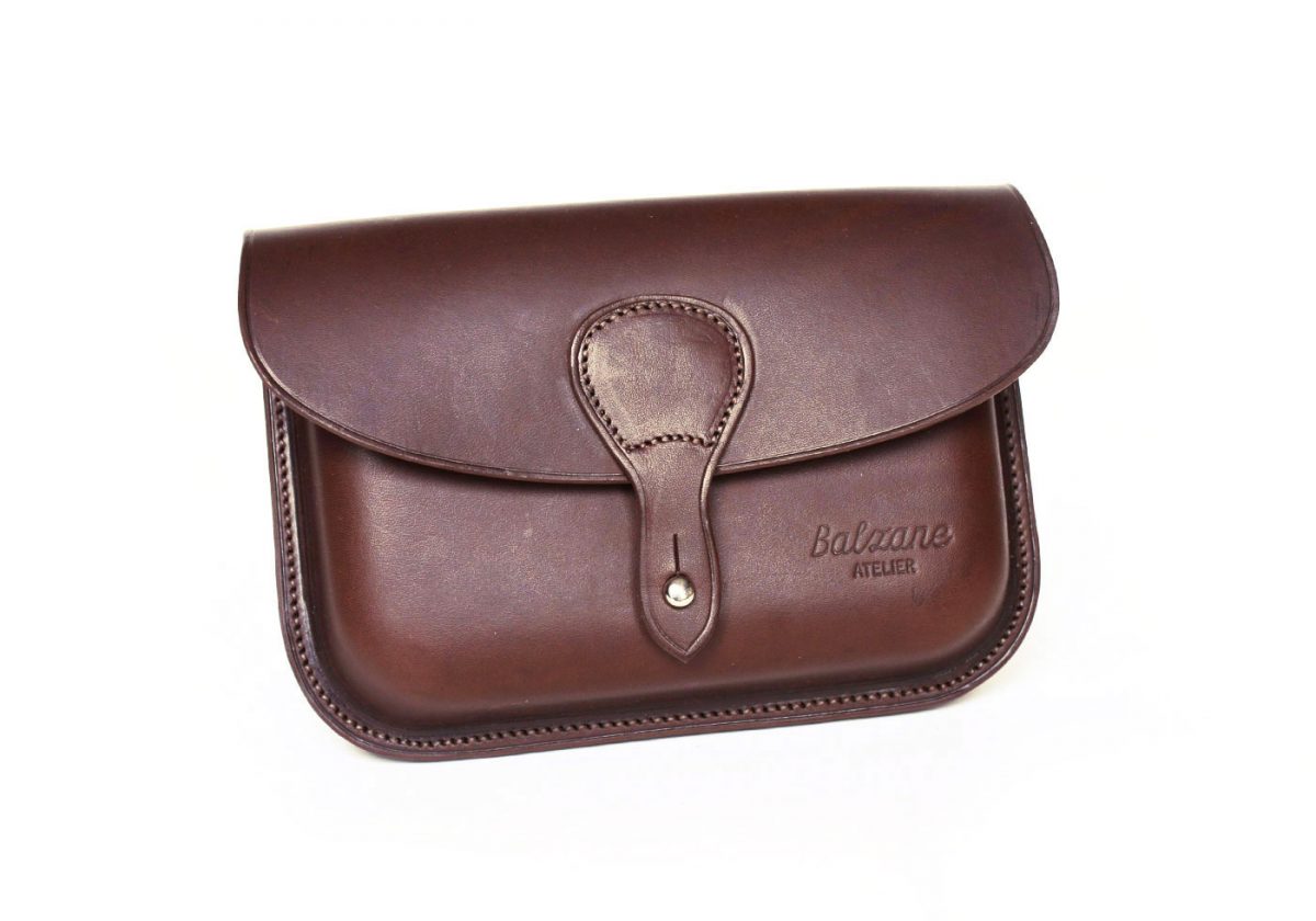 pochette ceinture cuir chocolat