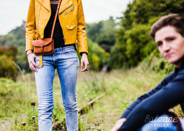 besace cuir sellier