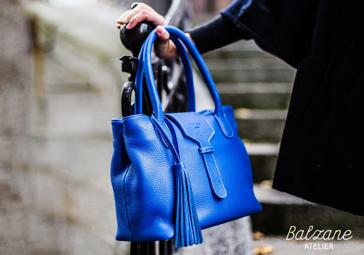 Sac en cuir 2025 bleu