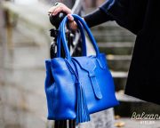 cas femme cuir bleu