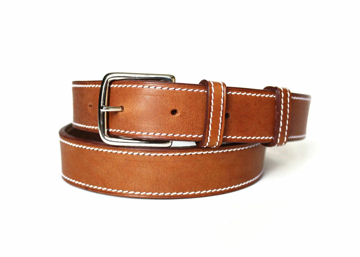 ceinture cuir sur mesure camel