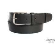 ceinture cuir noir artisanale