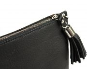 sac pochette cuir noir